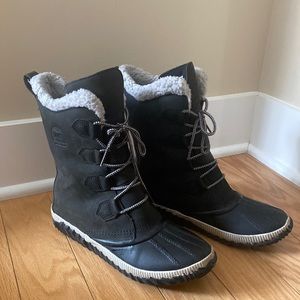 Sorel winter boots black size 9.5